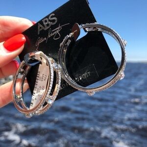 ABS fashion hoops earrings, new with the tag